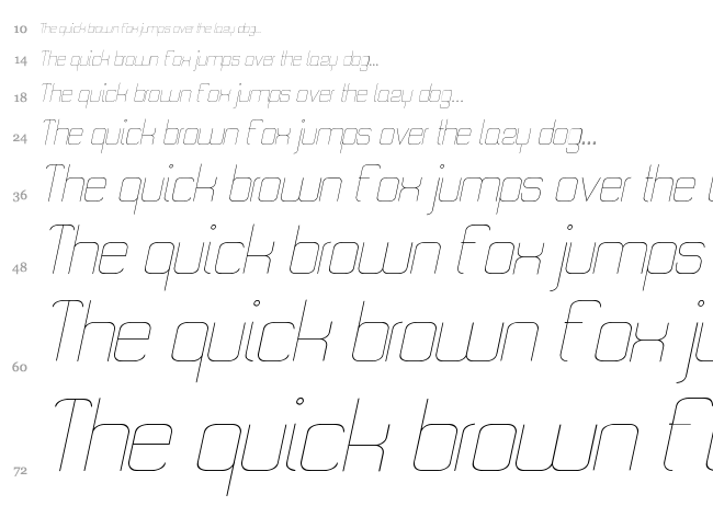 Quattro font waterfall